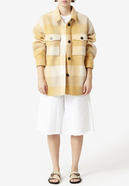 Утепленная рубашка в клетку ISABEL MARANT ÉTOILE - ФРАНЦИЯ