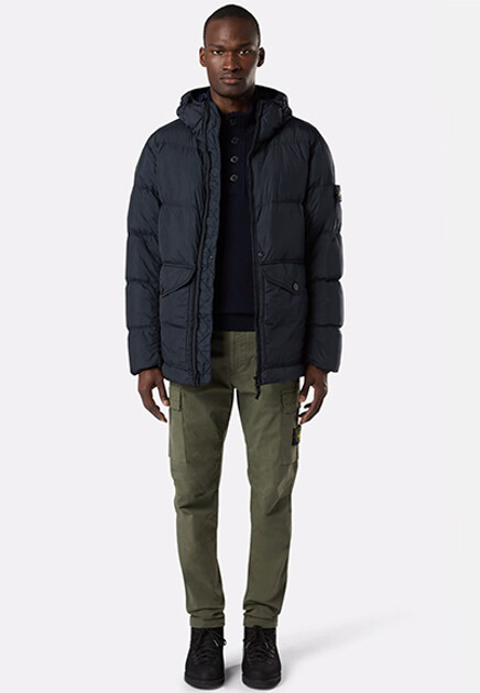 Пуховик с капюшоном STONE ISLAND