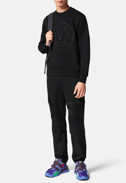 Свитшот с вышитым логотипом  VERSACE JEANS COUTURE