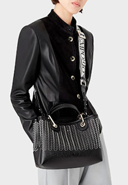 Перфорированная сумка шоппер EMPORIO ARMANI
