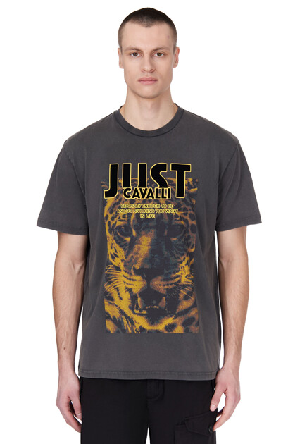 Футболка JUST CAVALLI  - Хлопок - цвет черный