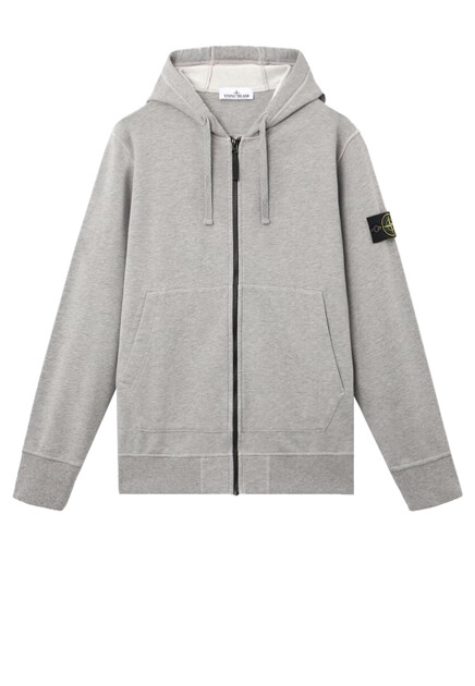 Хлопковая толстовка на молнии STONE ISLAND