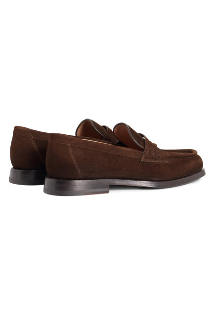 Лоферы SANTONI  - Замша - цвет коричневый