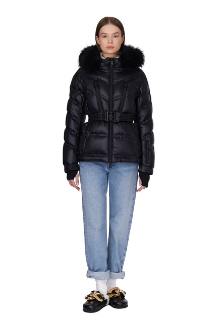 Утеплённая куртка с меховой отделкой  MONCLER - ИТАЛИЯ
