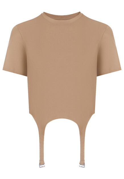 Футболка из мерсеризованного трикотажа DION LEE