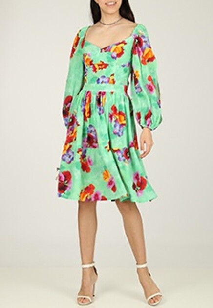 Платье с цветочным принтом  ERMANNO SCERVINO