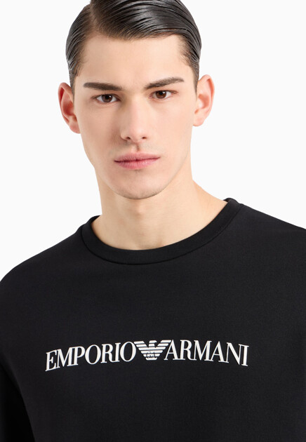 Свитшот EMPORIO ARMANI  - Хлопок, Модал - цвет черный