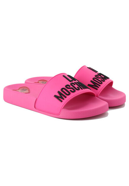 Шлепанцы с логотипом MOSCHINO Love