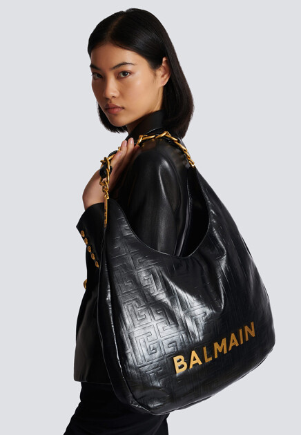 Сумка-хобо с монограммой  BALMAIN - ФРАНЦИЯ