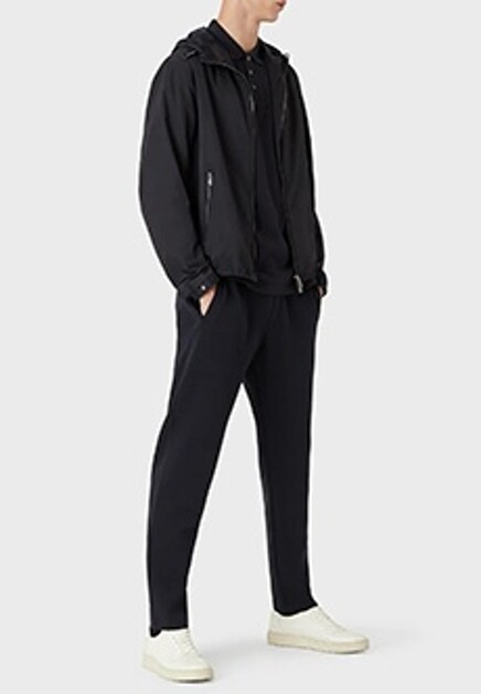 Хлопковое поло с логотипом EMPORIO ARMANI