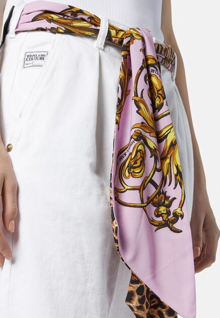 Джинсы с поясом-платком VERSACE JEANS COUTURE