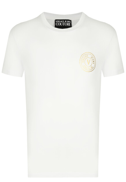 Футболка с вышитым логотипом  VERSACE JEANS COUTURE