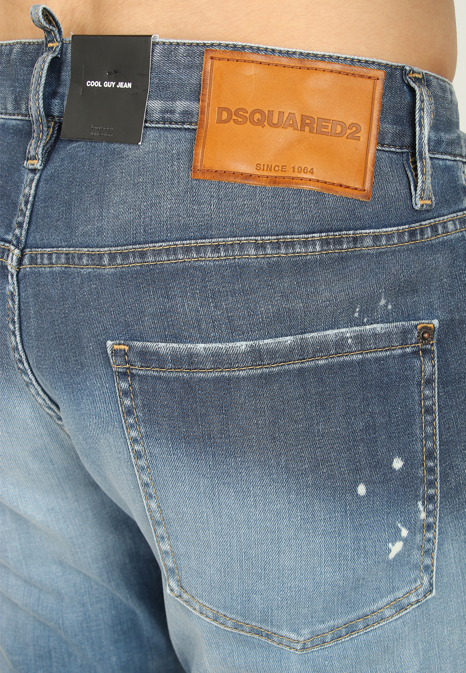 Джинсы с эффектом брызг краски DSQUARED2