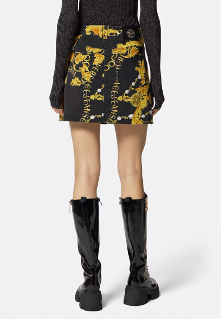 Юбка VERSACE JEANS COUTURE  - Хлопок - цвет черный