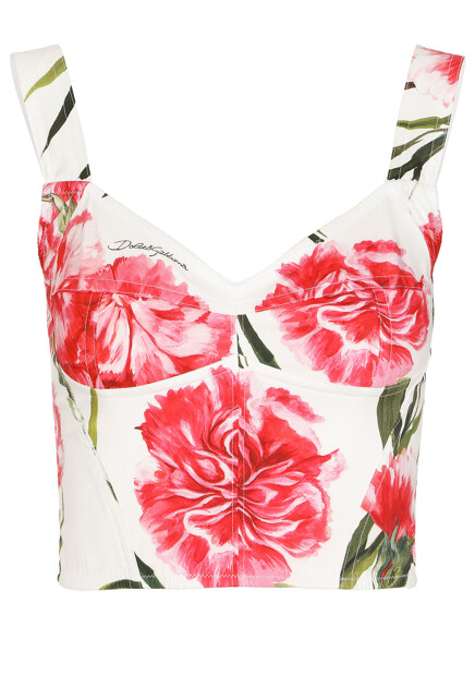 Топ-бюстье из поплина Happy Garden DOLCE&GABBANA