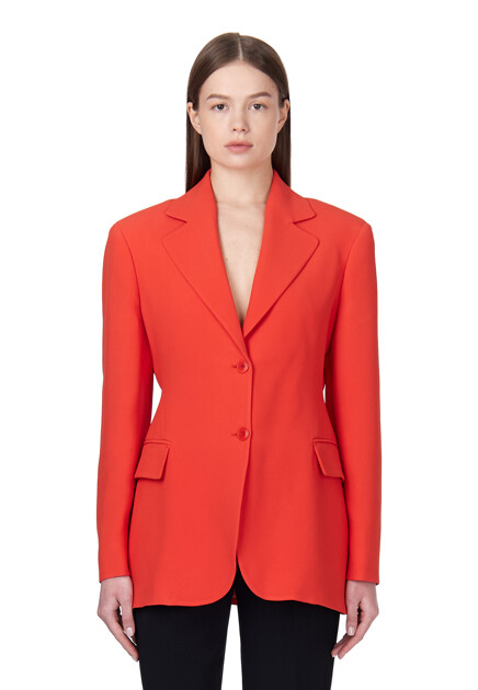 Жакет ERMANNO SCERVINO  - Вискоза, Ацетат - цвет красный