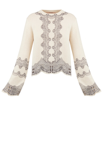 Джемпер кружевной вязки TWINSET Milano