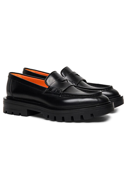 Лоферы на тракторной подошве  SANTONI - ИТАЛИЯ