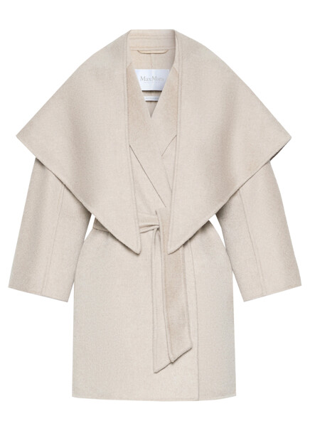 Кашемировое пальто с косынкой MAX MARA