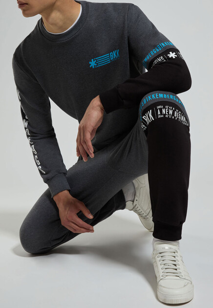 Свитшот BIKKEMBERGS  - Хлопок - цвет серый
