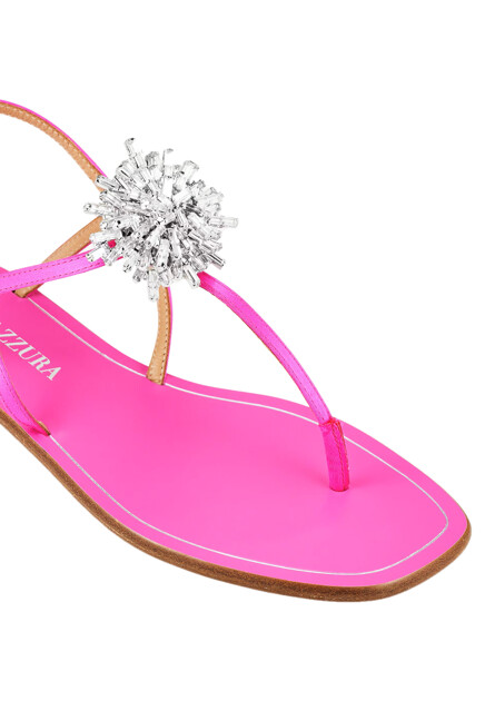 Сандалии AQUAZZURA  - Текстиль - цвет розовый