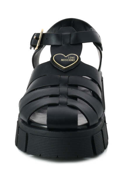 Сандалии MOSCHINO Love  - Кожа - цвет черный