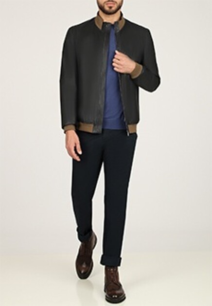 Куртка из гладкой кожи CORNELIANI