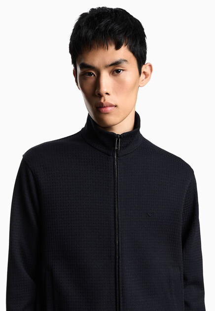 Толстовка EMPORIO ARMANI  - Хлопок, Лиоцелл - цвет синий