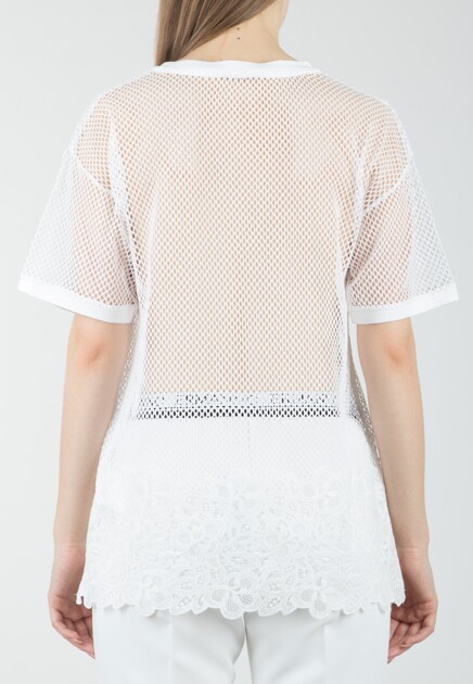 Футболка ERMANNO ERMANNO SCERVINO  - Хлопок - цвет белый