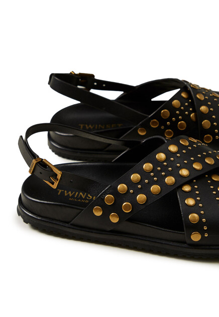 Сандалии TWINSET Milano  - Кожа - цвет черный