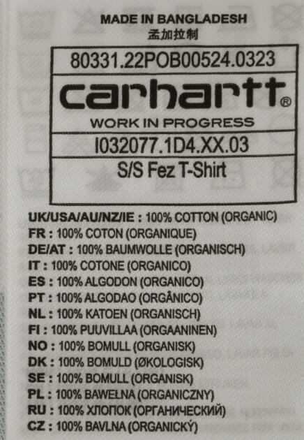 Футболка Fez из органического хлопка с принтом на спине CARHARTT WIP - США
