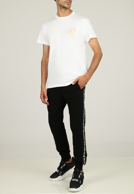 Футболка с вышитым логотипом  VERSACE JEANS COUTURE - ИТАЛИЯ