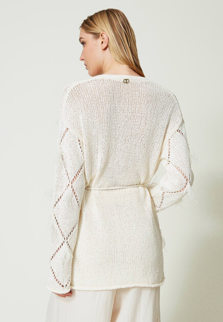 Кардиган TWINSET Milano  - Хлопок - цвет белый