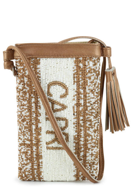 Золотистая сумка phonebag Capri DE SIENA