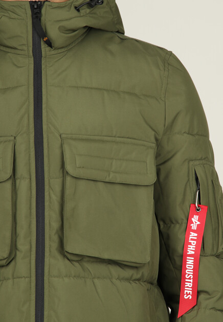 Куртка ALPHA INDUSTRIES  - Полиэстер - цвет зеленый