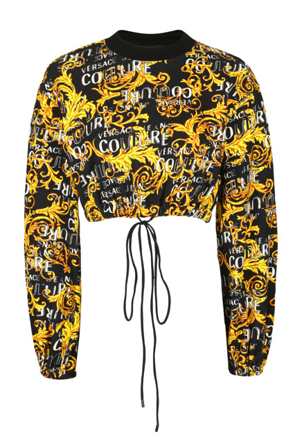 Укороченный свитшот с принтом  VERSACE JEANS COUTURE