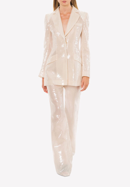 Брючный костюм с пайетками ALBERTA FERRETTI