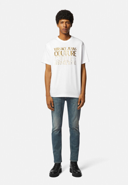 Футболка с крупным логотипом  VERSACE JEANS COUTURE