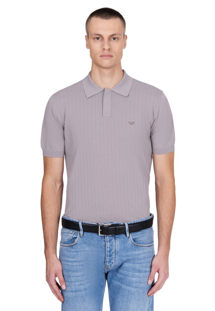Поло EMPORIO ARMANI  - Вискоза - цвет серый