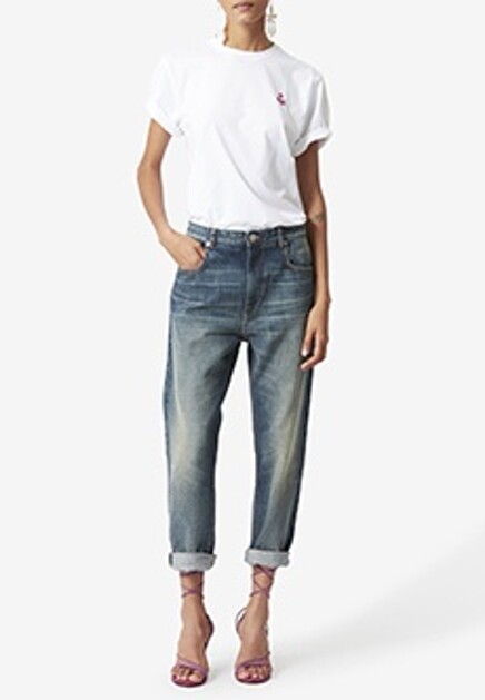 Футболка с логотипом ISABEL MARANT ÉTOILE