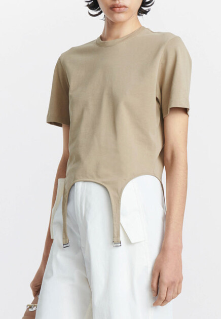 Футболка DION LEE  - Хлопок - цвет бежевый