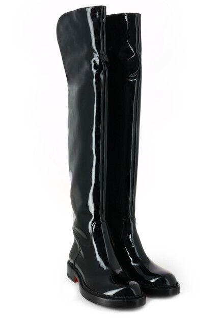 Лакированные ботфорты SANTONI