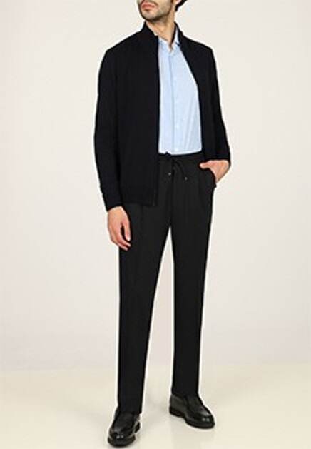 Брюки на кулиске из смесовой шерсти CORNELIANI