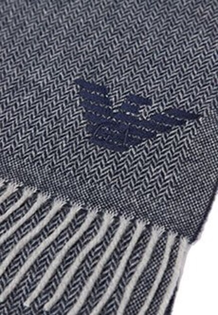 Голубой палантин EMPORIO ARMANI