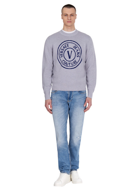 Джемпер с вышитым логотипом VERSACE JEANS COUTURE - ИТАЛИЯ
