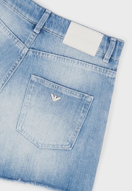 Шорты J59 из выбеленного денима с пайетками EMPORIO ARMANI - ИТАЛИЯ
