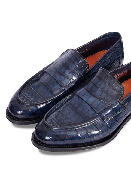Лоферы SANTONI  7 размера - цвет синий