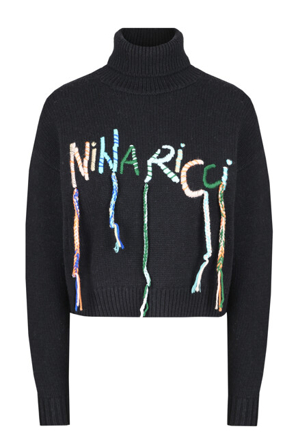 Свитер из шерсти с вышивкой  NINA RICCI