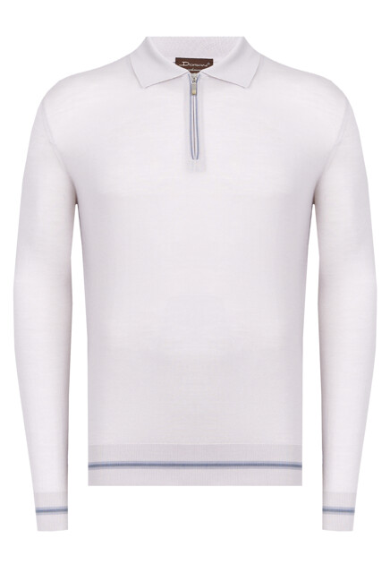Рубашка-поло из шерсти, шёлка и кашемира DORIANI