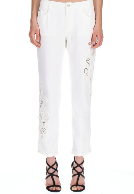 Брюки с кружевными вставками ERMANNO SCERVINO